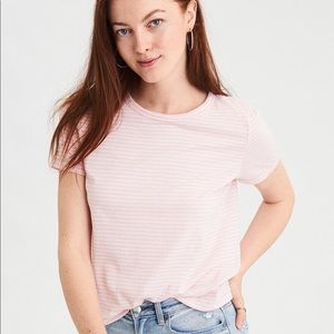 AE Pastel Pink Striped Tee